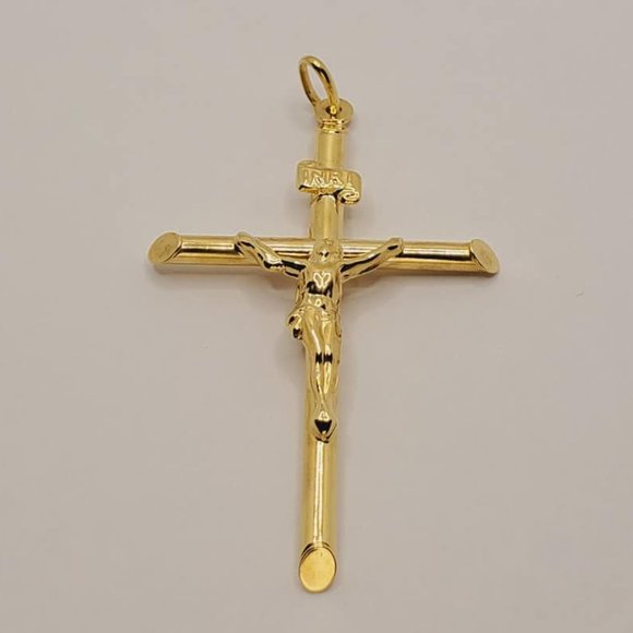 10K Yellow Gold Cross Pendant - Picture 1 of 4
